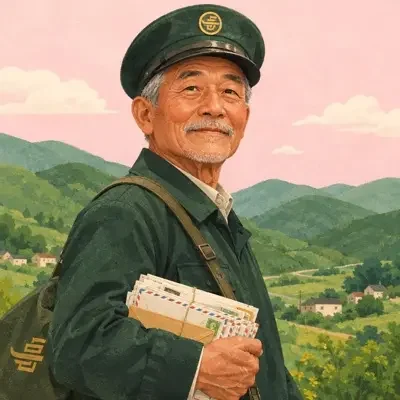 斜阳书信头像插画