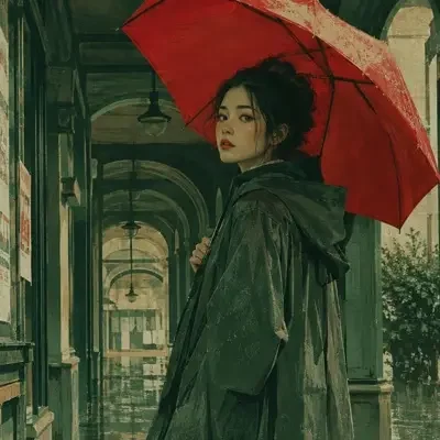 雨落骑楼头像