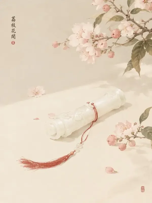 玉白书封面插画，朱果奇谭题材，作者素笺
