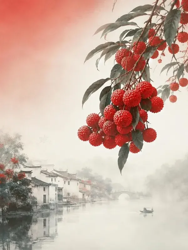 朱果长歌封面插画，岭南生活题材，作者木棉阿桑
