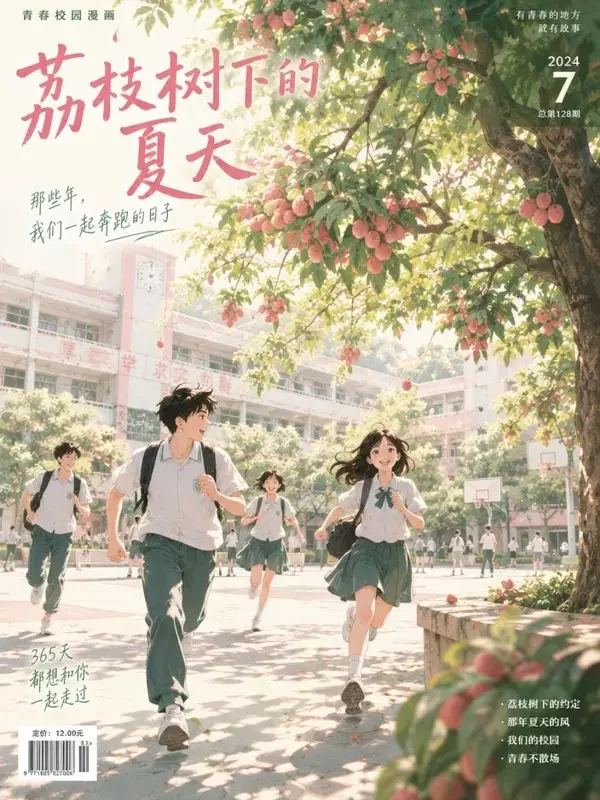 同窗少年志封面插画，友情青春题材，作者小满