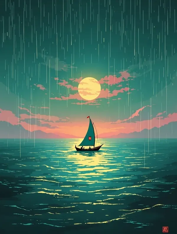 汐起海月封面插画，朱果奇谭题材，作者海月阿舟