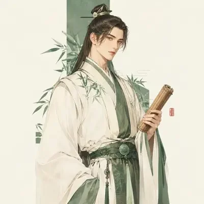 青竹客头像插画